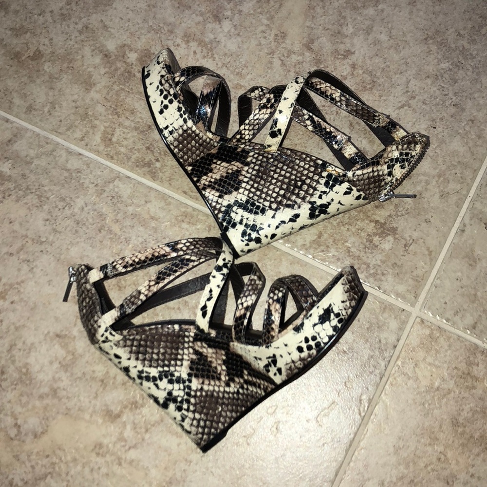 Steve Madden Snake Skin Wedges